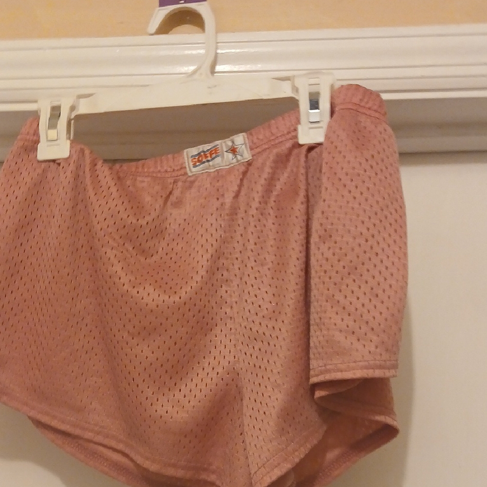 Buff Pink Athletic Mesh Shorts